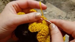 Как связать 3D подсолнух мотив крючком