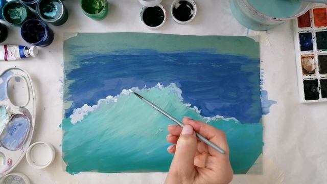 Как нарисовать морскую волну смотреть онлайн