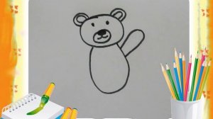 Рисование для детей 4 5 лет Давай нарисуем Медведя