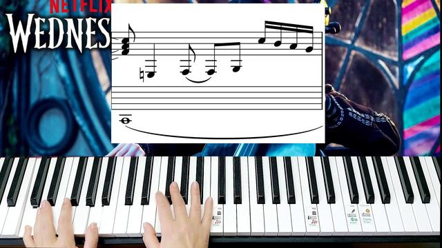 #wednesday #wednesdayaddams  Wednesday Playing Cello On The Piano Разбор на Пианино 3 ЧАСТЬ +НОТЫ