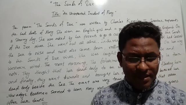 The poem"The sands of Dee" was written by Charles Kingsley.For class 10.writting summary смотреть онлайн