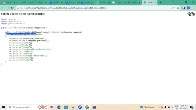 Java servlet Example - Hello world смотреть онлайн