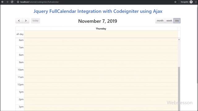 How to Integrate FullCalendar in Codeigniter смотреть онлайн