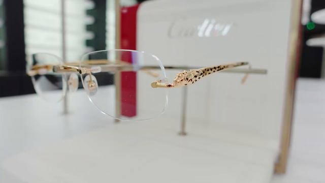 Panthere De Cartier Showcase | Unique Rimless Frames | Gold + Platinum