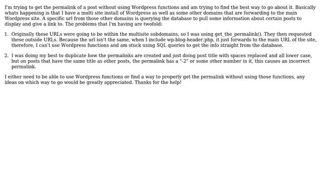Wordpress: Get permalink of a post without using Wordpress functions смотреть онлайн