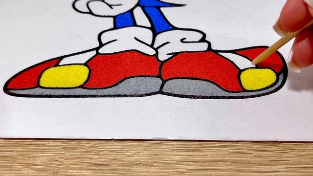 ⚡️Colored Sand Painting Sonic The Hedgehog | SONIC BOOM⚡️Coloring Pages? смотреть онлайн
