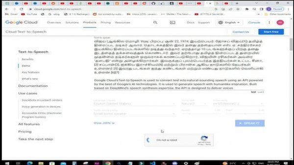 google cloud'stext-to-speech - text to speech synthesis using google