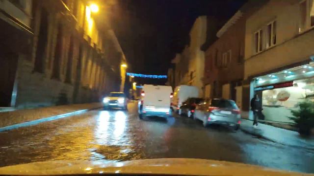 TOURNAI вечерний пейзаж поездка на машине по вечернему городу тестирование камеры 2 декабря 2021 г. смотреть онлайн