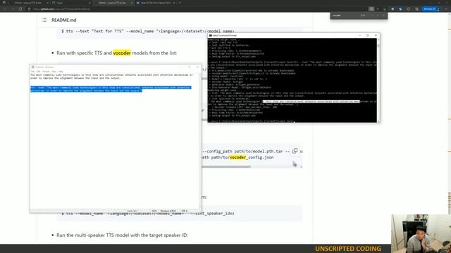 Using open-source text to speech models with Coqui | Unscripted Coding смотреть онлайн
