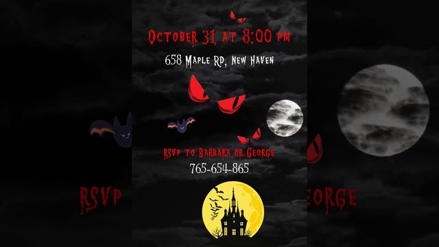 Editable Halloween Party Evite, Digital Download Canva Template Halloween, Costume Party Invite смотреть онлайн