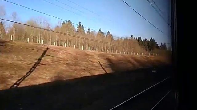 Перегон Торбино - Мстинский Мост из окна поезда смотреть онлайн