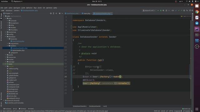 Laravel&Vue CRM.9: Фабрики, наполнение контентом смотреть онлайн