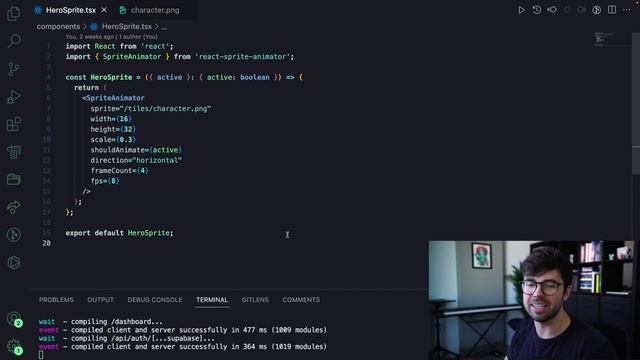 Animating a sprite in NextJS project using react-sprite-animator смотреть онлайн