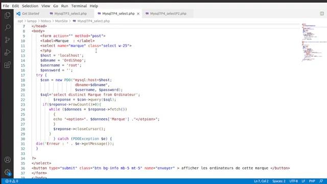 php vidéo 39 : php/mysql Select (TP -P2) смотреть онлайн