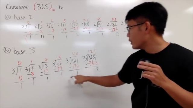 Converting numbers to different bases, the remainder method смотреть онлайн