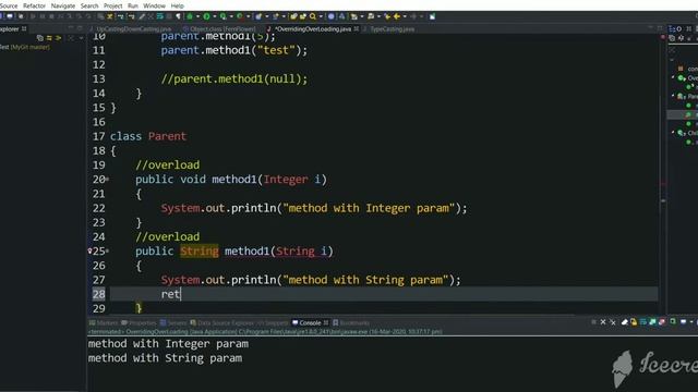 What is Overloading and Overriding in Java? смотреть онлайн