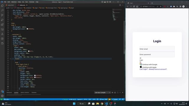 Making a login page using HTML and CSS(SASS) смотреть онлайн