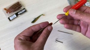 Оснащение силикона двойником и джиг-головкой. Хитрый способ.