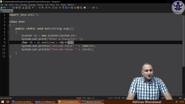 JNP1C7 Print Unicode value of a given character in java | ICSE ISC | Abhinav Bhandawat | Hindi смотреть онлайн