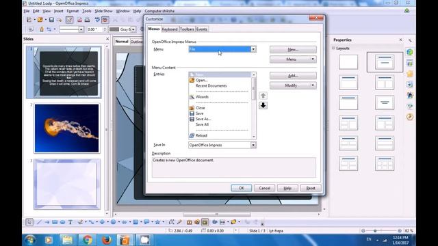 Class 9 Open Office Impress 2 - Learn computers - Computer Education Online & Free (In Oriya) смотреть онлайн