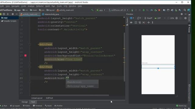 EditText Single Line && Multiple Line Text in Android Studio смотреть онлайн