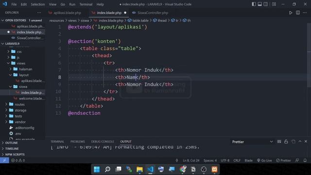 PART 05 - MENAMPILKAN DATA dengan Eloquent di Laravel 9 смотреть онлайн