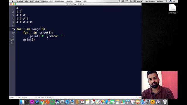 #4 How To Print PATTERNS Using Python by Vothla | 1000 Python Programs | Vothla's Coding смотреть онлайн