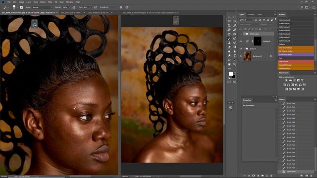 How to use Corrective Dodge and Burn and Frequency Separation For Skin Retouching (Free Action) смотреть онлайн