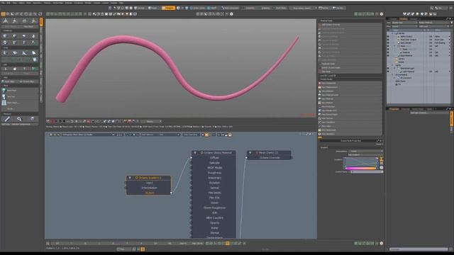 Modo | Octane Render: Gradient Along the Length of Render Curves (W Coordinate) смотреть онлайн