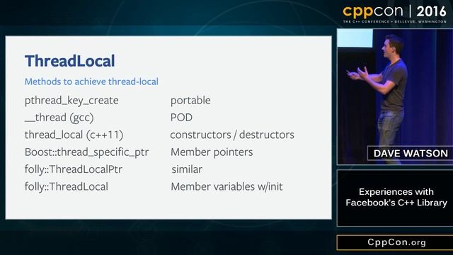 CppCon 2016: David Watson “Experiences with Facebook's C++ library" смотреть онлайн