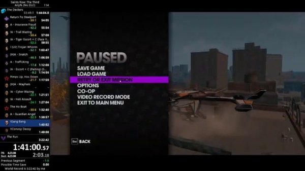 Saints Row: The Third Speedrun - Any% (No DLC) - 3:21:57 (Former World Record)