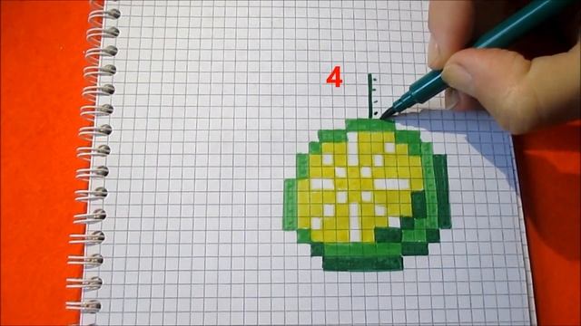 Как рисовать Лимон по клеточкам How to Draw Lemon Pixel Art for Kids смотреть онлайн