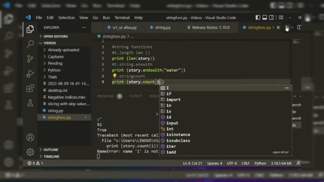 String Functions in Python смотреть онлайн