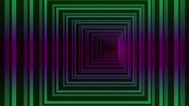Infinity Tunnel Square Shape Green and Pink in Full HD | Video Loop Background, Overlay, Screensave смотреть онлайн