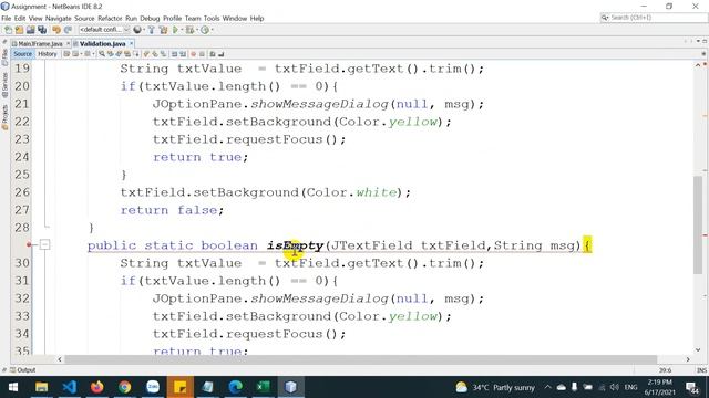 Java Swing - validation form смотреть онлайн