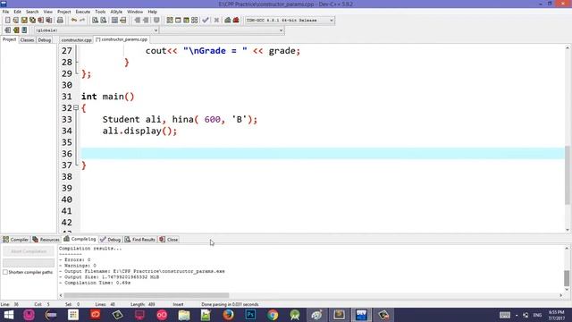 #8 C++ OOP Programs Pashto | Constructor Overloading смотреть онлайн