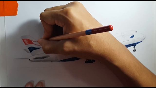 Drawing An Airplane ( British Airways B747)