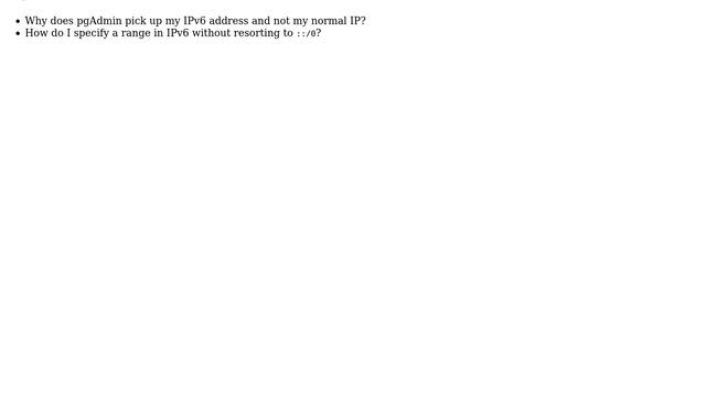 Databases: Postgres connection access denied on IPv6 address (3 Solutions!!) смотреть онлайн