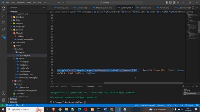 Sistem Informasi Hotel #08 Codeigniter4 #Mengelolah Halaman Service - Edit Delete смотреть онлайн