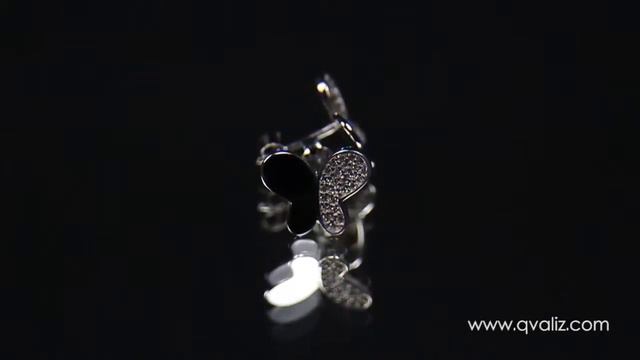Серебряные серьги бабочки - С00066. Бабочки пусеты. смотреть онлайн