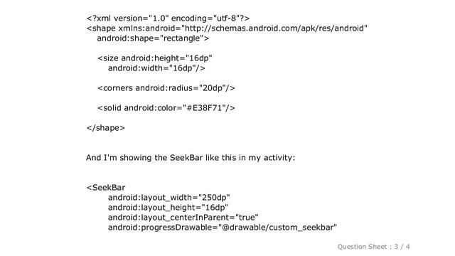 Android : Custom SeekBar thumb showing unwanted background смотреть онлайн