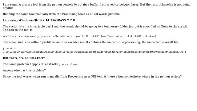 GIS: Missing the results from grass tools when used in python console смотреть онлайн