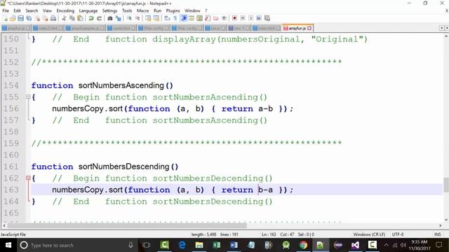 AWD1000 - JavaScript - Array Intro - Part02 - 11-30-2017 смотреть онлайн