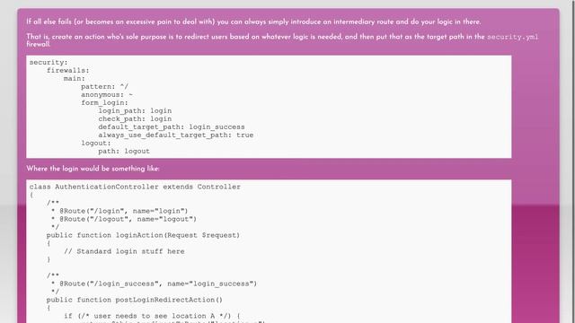 Symfony redirect after login with condition on user смотреть онлайн
