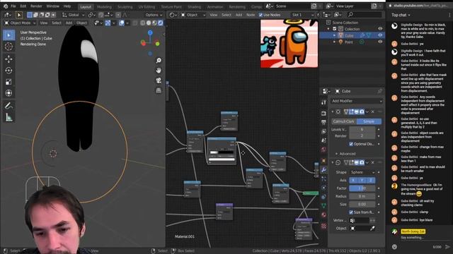 Nodevember #24 Among Us | Shading Live | Blender 2.90.1 смотреть онлайн