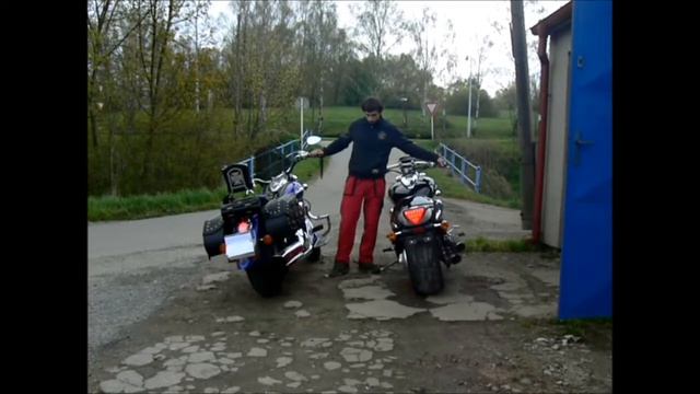 BIG chopper DUEL. Suzuki Intruder M1800 vs Honda VTX 1300 смотреть онлайн