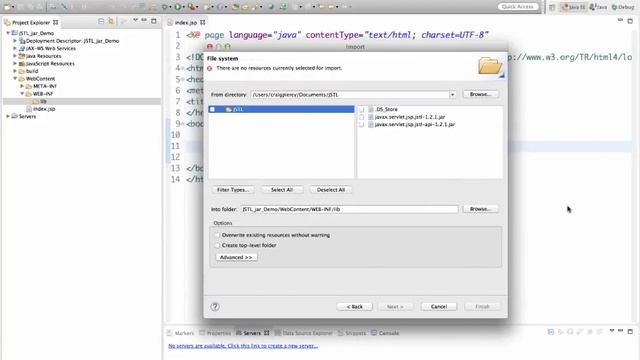 Setting up JSTL with Eclipse and Tomcat смотреть онлайн