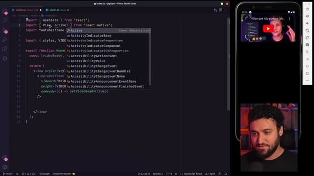 A experiência de vídeos perfeita no React Native (Player do Youtube) смотреть онлайн