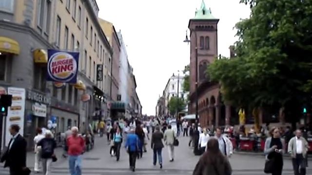 Karl Johans Gate - Oslo, Norway / Улица Карл Йохан, Осло, Норвегия смотреть онлайн