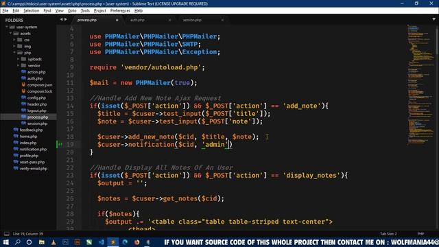 #18 User Management System With Admin Panel | Inserting Notification In Database смотреть онлайн